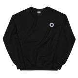 Embroidered Sweatshirt: Bigender Pride Ring Emblem Design
