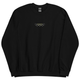 Demigender Pride Sweatshirt: Interlaced Heart Outlines Embroidered Sweater