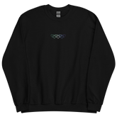 Gay Pride Sweatshirt: Interlaced Heart Outlines Embroidered Sweater