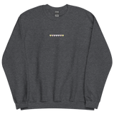 Embroidered Pangender Sweatshirt: Pride Flag Horizontal Heart Design