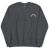 Embroidered Genderqueer Rainbow Sweater: Pride Flag LGBTQ+ Design