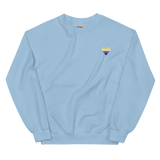 Nonbinary Flag Embroidered Heart Sweater: Celebratory LGBTQ+ Pride Design