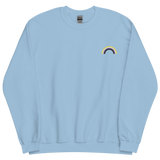 Embroidered Nonbinary Rainbow Sweater: Pride Flag LGBTQ+ Design