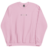 Embroidered Agender Sweatshirt: Pride Flag Horizontal Circle Design