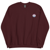Bigender Flag Embroidered Circle Sweatshirt: Celebratory LGBTQ+ Pride Design