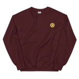 Intersex Flag Embroidered Circle Sweatshirt: Celebratory LGBTQ+ Pride Design
