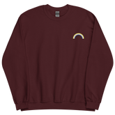 Embroidered Nonbinary Rainbow Sweater: Pride Flag LGBTQ+ Design