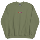 Embroidered Lesbian Sweatshirt: Pride Flag Horizontal Square Design