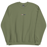Embroidered Genderfluid Sweatshirt: Pride Flag Horizontal Square Design