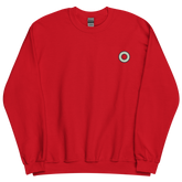 Embroidered Sweatshirt: Agender Pride Ring Emblem Design
