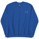 Demigender Heart Sweatshirt: Embroidered Pride Sweater