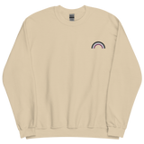 Embroidered Asexual Rainbow Sweater: Pride Flag LGBTQ+ Design