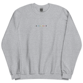 Embroidered Queer Sweatshirt: Pride Flag Horizontal Circle Design