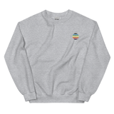 Queer Flag Embroidered Circle Sweatshirt: Celebratory LGBTQ+ Pride Design