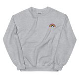 Embroidered Gilbert Baker Pride Rainbow Sweater: Pride Flag LGBTQ+ Design
