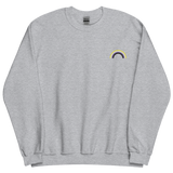 Embroidered Nonbinary Rainbow Sweater: Pride Flag LGBTQ+ Design