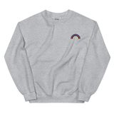 Embroidered Polyamory Rainbow Sweater: Pride Flag LGBTQ+ Design