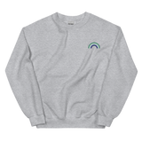 Embroidered Gay Pride Rainbow Sweater: Pride Flag LGBTQ+ Design