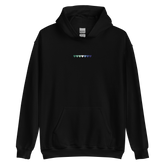 Embroidered Gay Pride Hoodie: Pride Flag Horizontal Heart Design
