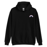 Embroidered Bigender Rainbow Hoodie: Pride Flag LGBTQ+ Design