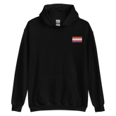Lesbian Pride Flag Embroidered Hoodie