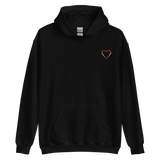 Lesbian Heart Hoodie: Embroidered Pride Sweatshirt