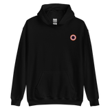 Embroidered Hoodie: Lesbian Pride Ring Emblem Design