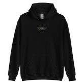 Demigender Pride Hoodie: Interlaced Heart Outlines Embroidered Sweatshirt