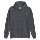 Polysexual Heart Hoodie: Embroidered Pride Sweatshirt