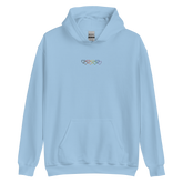 Philly Pride Hoodie: Interlaced Heart Outlines Embroidered Sweatshirt