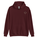 Demigender Heart Hoodie: Embroidered Pride Sweatshirt
