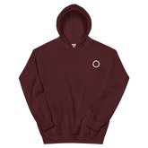 Embroidered Hoodie: Nonbinary Pride Ring Emblem Design