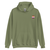 Lesbian Flag Embroidered Circle Hoodie: Celebratory LGBTQ+ Pride Design