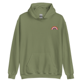 Embroidered Lesbian Rainbow Hoodie: Pride Flag LGBTQ+ Design