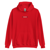 Embroidered Agender Hoodie: Pride Flag Horizontal Heart Design