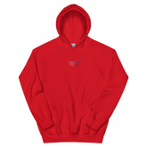Genderfluid Pride Hoodie: Interlaced Heart Outlines Embroidered Sweatshirt