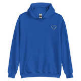 Demigender Heart Hoodie: Embroidered Pride Sweatshirt