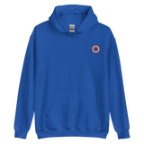 Embroidered Hoodie: Lesbian Pride Ring Emblem Design