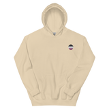 Asexual Flag Embroidered Circle Hoodie: Celebratory LGBTQ+ Pride Design
