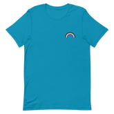 Embroidered Asexual Rainbow T-Shirt: Pride Flag LGBTQ+ Design