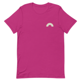 Embroidered Pangender Rainbow T-Shirt: Pride Flag LGBTQ+ Design