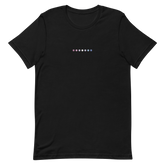 Embroidered Bigender T-Shirt: Pride Flag Horizontal Circle Design