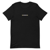 Embroidered Pangender T-Shirt: Pride Flag Horizontal Heart Design
