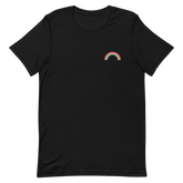 Embroidered Pansexual Rainbow T-Shirt: Pride Flag LGBTQ+ Design