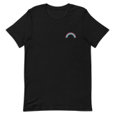 Embroidered Polysexual Rainbow T-Shirt: Pride Flag LGBTQ+ Design