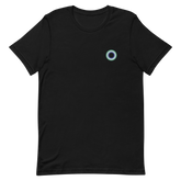 Embroidered Tee: Gay Pride Ring Emblem Design