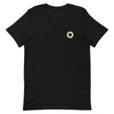 Embroidered Tee: Demigender Pride Ring Emblem Design
