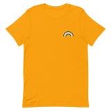 Embroidered Agender Rainbow T-Shirt: Pride Flag LGBTQ+ Design