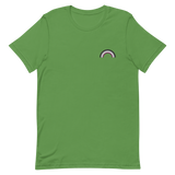 Embroidered Asexual Rainbow T-Shirt: Pride Flag LGBTQ+ Design