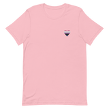 Genderfluid Flag Embroidered Heart T-Shirt: Celebratory LGBTQ+ Pride Design